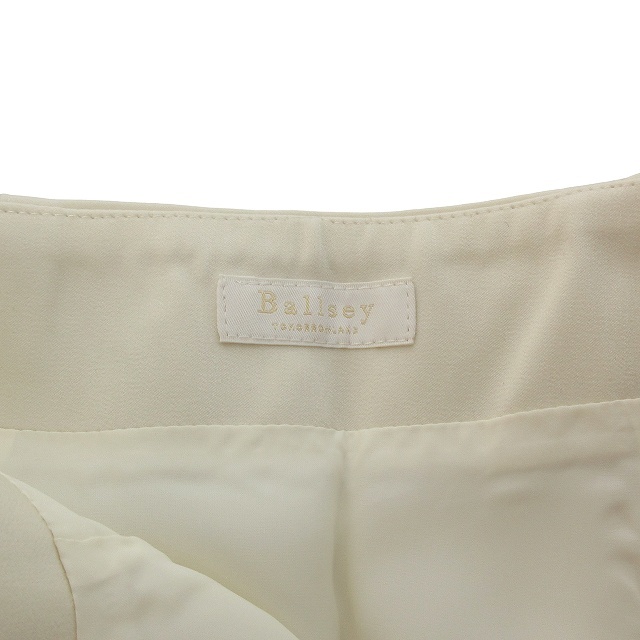 ボールジー BALLSEY トゥモローランド 美品 近年 小さいサイズ マットサテンタイトスカート サイドファスナー ロング丈 ホワイト 32 約XS_画像3