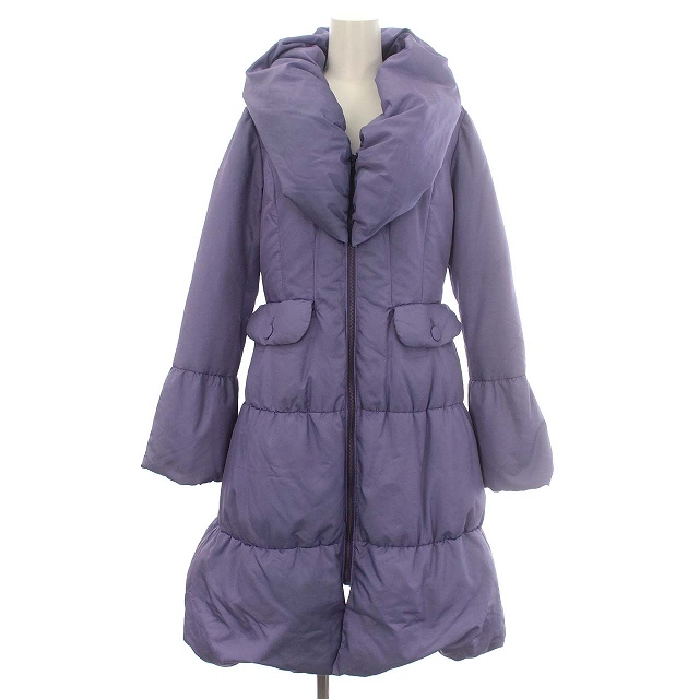  You bai Ungaro U by ungaro down coat shawl color nylon jacket 38 M purple purple 