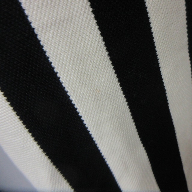フレッドペリー FRED PERRY ポロシャツ カットソー ストライプ柄 刺? 半袖 白 黒 ブラック ホワイト Sサイズ 0115 IBO46 ※サンプル品_画像5