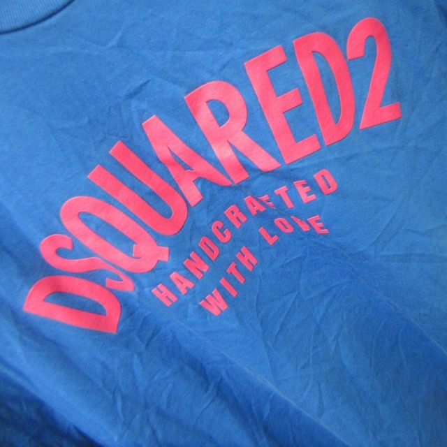 ディースクエアード DSQUARED2 Tシャツ カットソー S74GD0074 イタリア製 半袖 青 ブルー Lサイズ 0116 IBO46 メンズ_画像4