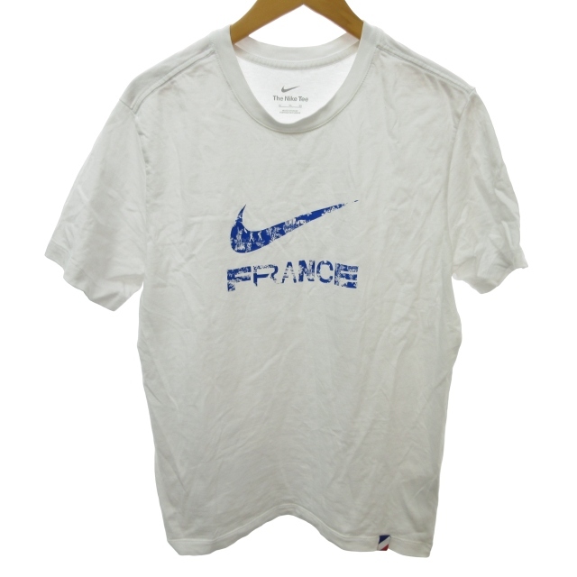 ナイキ NIKE 美品 22年モデル フランス代表 スウッシュ Tシャツ カットソー DH7628-100 半袖 白 ホワイト XLサイズ 0115 メンズ_画像1