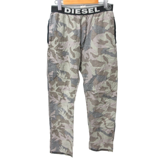 ディーゼル DIESEL イージーパンツ スラックス ゴムウエスト カモフラ柄 迷彩柄 茶 緑 グリーン ブラウン Mサイズ 0122 IBO46 メンズ_画像1