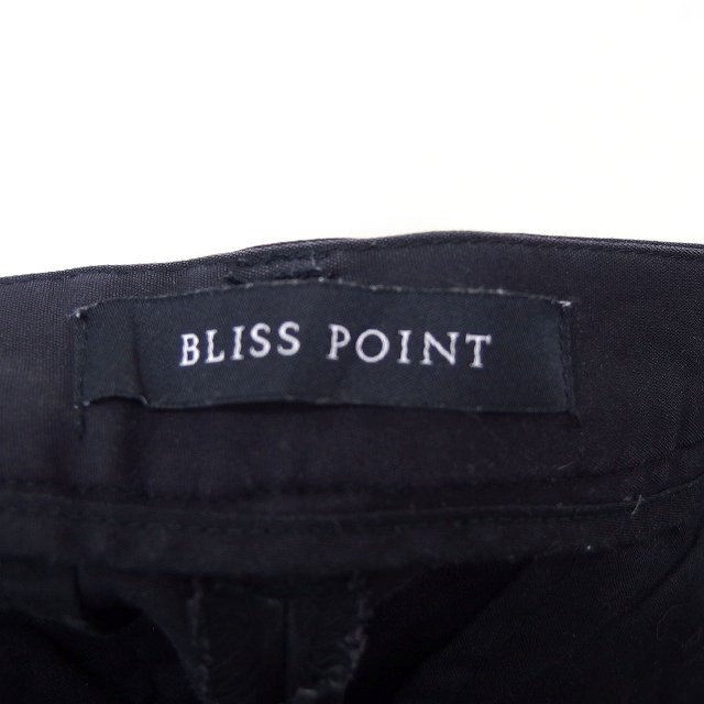 ブリスポイント BLISSPOINT テーパード パンツ 無地 シンプル 綿混 S ブラック 黒 /HT10 レディース_画像3
