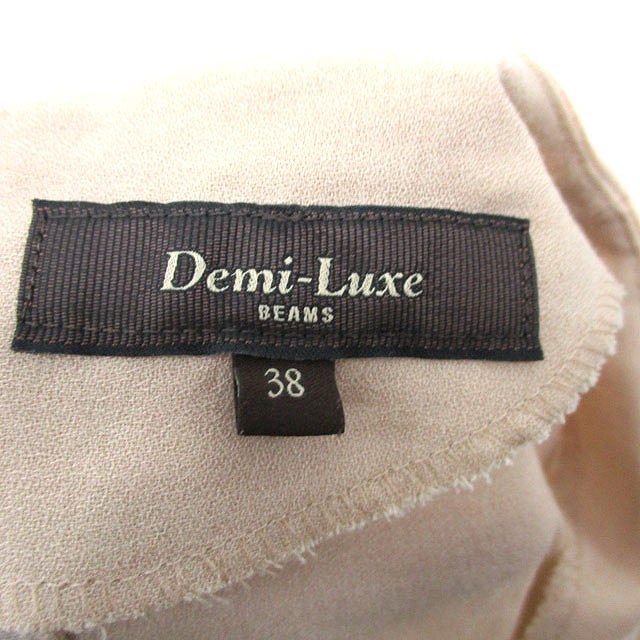デミルクス ビームス Demi-Luxe BEAMS カットソー Tシャツ 七分袖 リボン シンプル 38 ベージュ /KT16 レディース_画像3