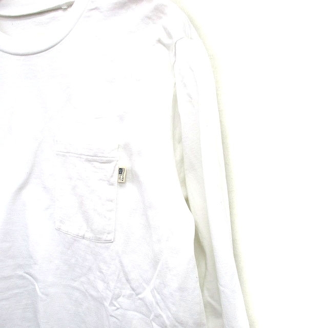 カリマー karrimor カットソー Tシャツ 長袖 胸ポケット コットン L ホワイト 白 /KT42 メンズ_画像6