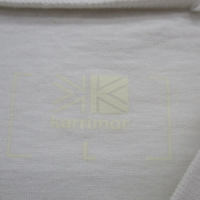 カリマー karrimor カットソー Tシャツ 長袖 胸ポケット コットン L ホワイト 白 /KT42 メンズ_画像3