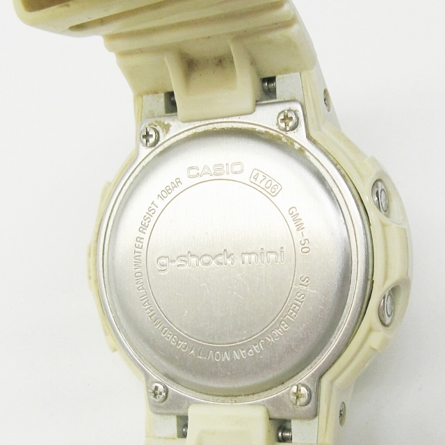 カシオジーショック CASIO G-SHOCK mini ミニ GMN-50 腕時計 ウォッチ デジアナ 稼働品 白 ホワイト 0128 レディースの画像3