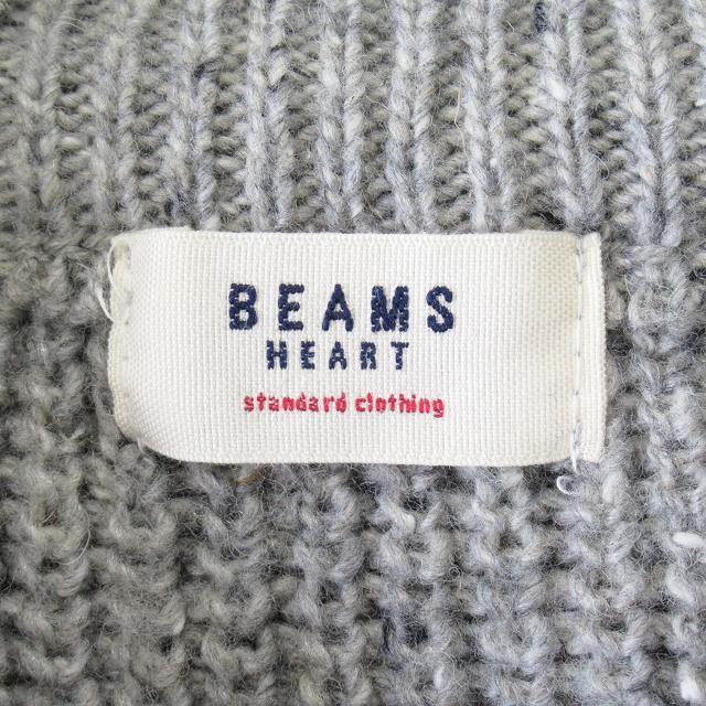 極美品 ビームスハート BEAMS HEART ハンド刺繍 ニット プルオーバー セーター カットソー 長袖 丸首 近年モデル 43-15-1041-646 サイズF_画像4