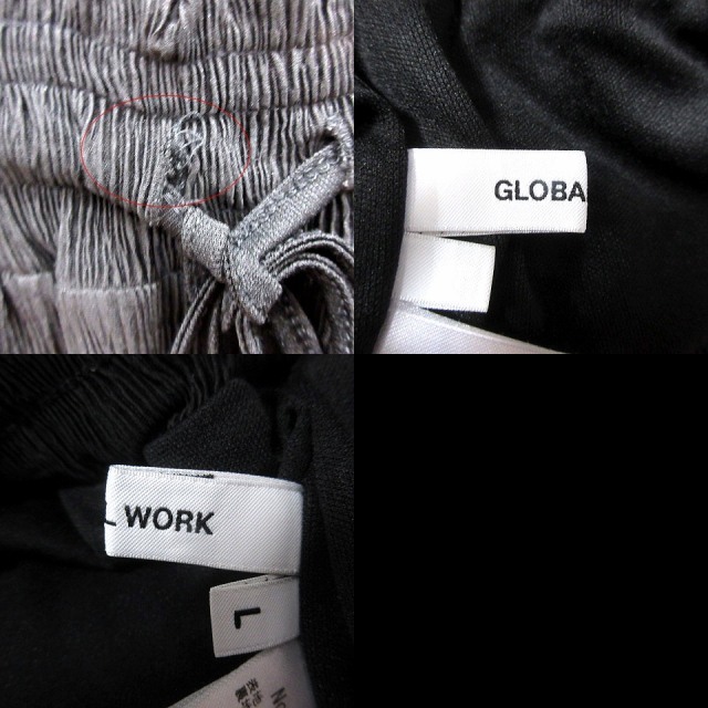 グローバルワーク GLOBAL WORK イージーパンツ ウエストマーク L 黒 ブラック /RT レディース_画像5