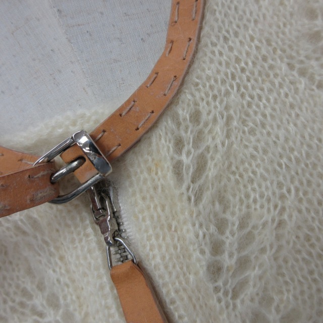 LAPINE BLANCHElapi-n Blanc shu ансамбль вязаный свитер moheya длинный рукав белый белый M размер 0127 IBO46 женский 