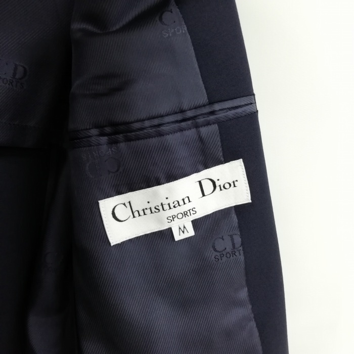 クリスチャンディオール Christian Dior SPORTS ヴィンテージ ダブルブレスト ジャケット テーラード ブレザー 金ボタン エンブレム ワッペ_画像7