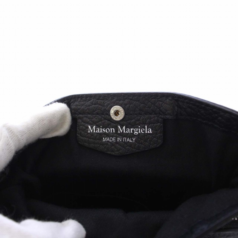 メゾンマルジェラ 11 Maison Margiela 11 5AC MICRO BAG マイクロバッグ ハンドバッグ ショルダー バッグ 2WAY レザー 黒 ブラック S56WG00_画像8