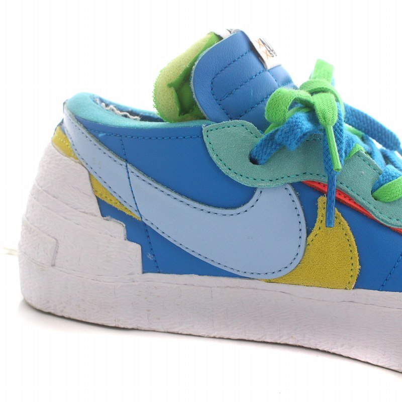 ナイキ NIKE × カウズ KAWS × サカイ sacai BLAZER LOW Neptune Blue ブレザー ロー スニーカー シューズ レザー スエード 27.5cm 青_画像8