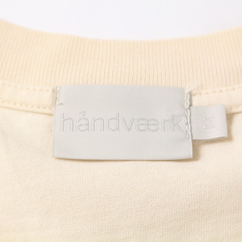 ハンドバーク handvaerk Tシャツ カットソー 半袖 クルーネック コットン M ベージュ /KU メンズ_画像3