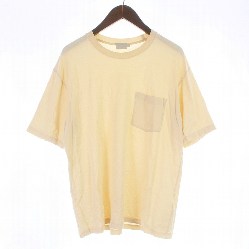 ハンドバーク handvaerk Tシャツ カットソー 半袖 クルーネック コットン M ベージュ /KU メンズ_画像1