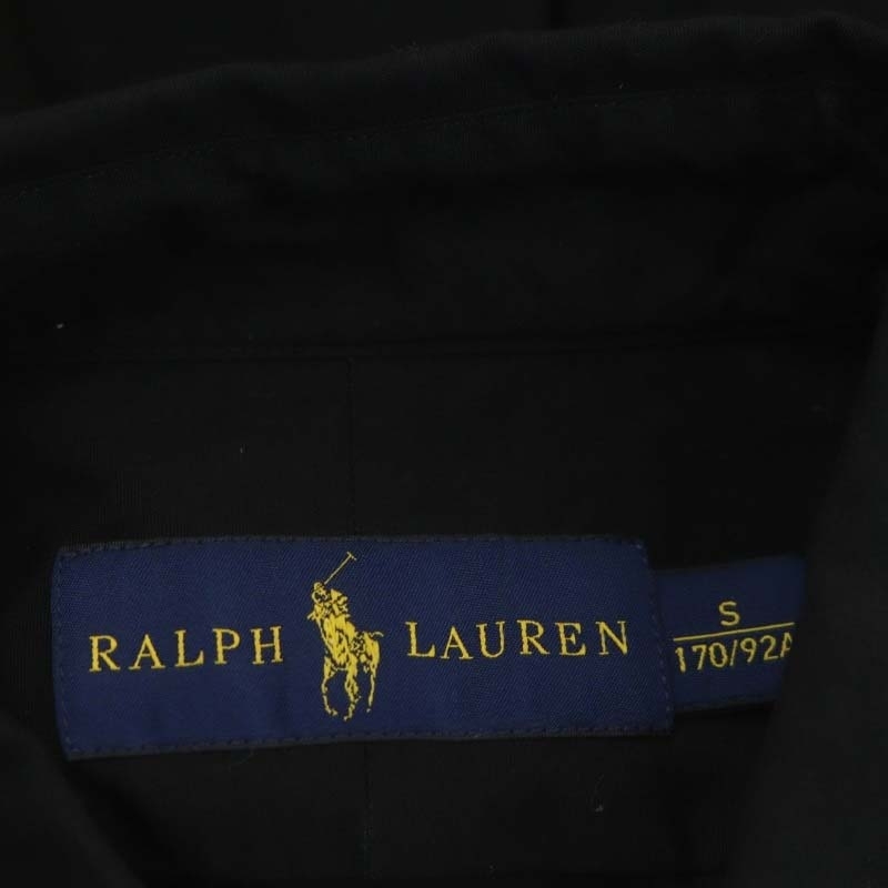 ラルフローレン RALPH LAUREN シャツ 長袖 ポニー 刺しゅう ボタンダウン S 黒 ブラック /MF ■OS メンズ_画像3
