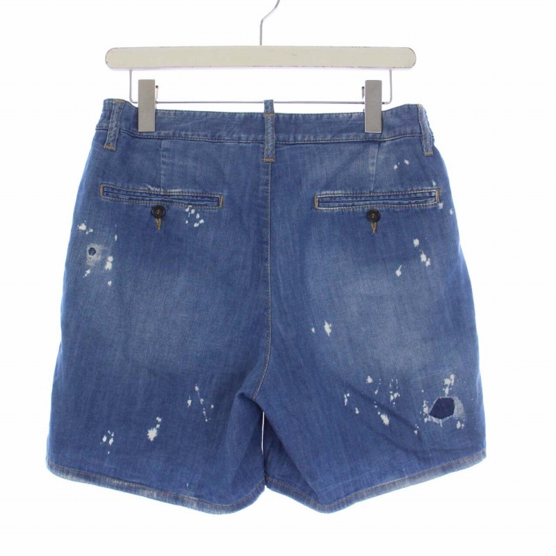  Dsquared DSQUARED2 denim shorts Denim шорты джинсы повреждение обработка кнопка fly 36 S синий голубой S72MU0265