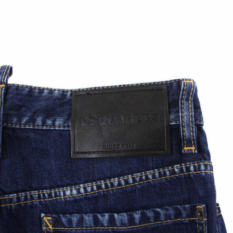 ディースクエアード DSQUARED2 デニムパンツ ジーンズ ハイウエスト クロップド 34 XS 青 ブルー S75LBS0187 /KH レディース_画像7