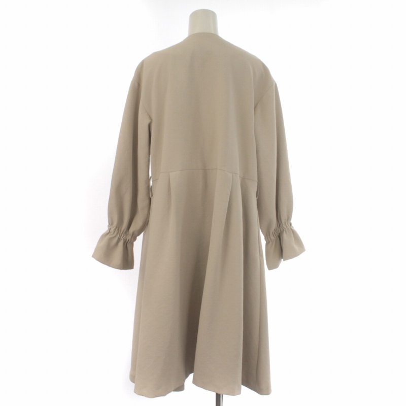  Tocca TOCCA GROS ISLET пальто no color передний открытие topa- длинный длина рукав оборка 0 S бежевый /BB женский 