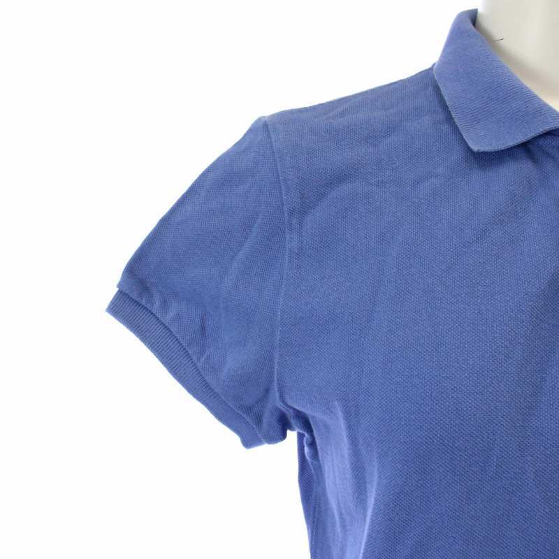 ラルフローレン RALPH LAUREN ポロシャツ 半袖 ビックポニー 刺繍 M 青 ブルー /XZ ■GY11 レディース_画像7