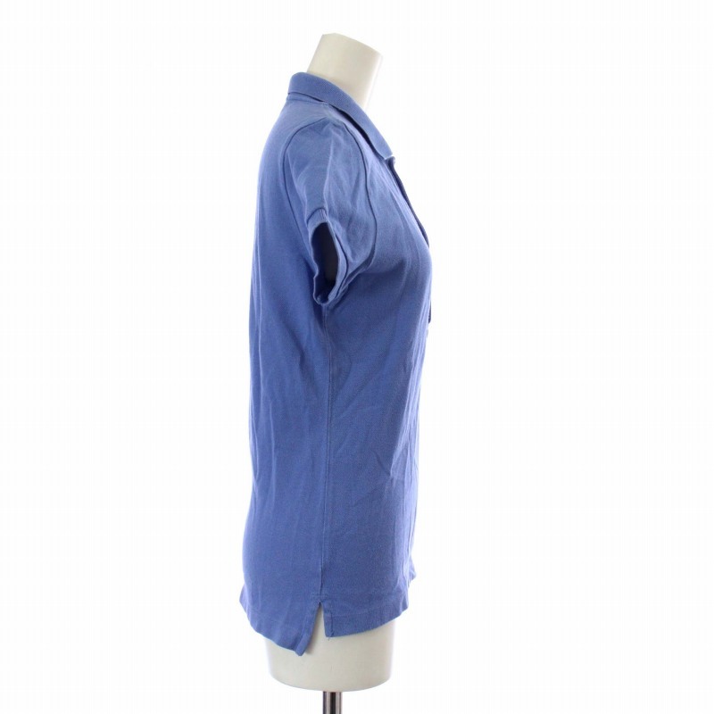 ラルフローレン RALPH LAUREN ポロシャツ 半袖 ビックポニー 刺繍 M 青 ブルー /XZ ■GY11 レディース_画像2