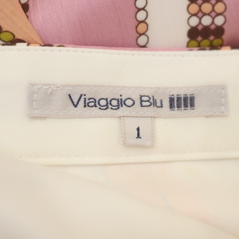 ビアッジョブルー Viaggio Blu ストライプ×ドットプリントフレアスカート ロング マキシ丈 1 マルチカラー /MI ■OS レディースの画像3