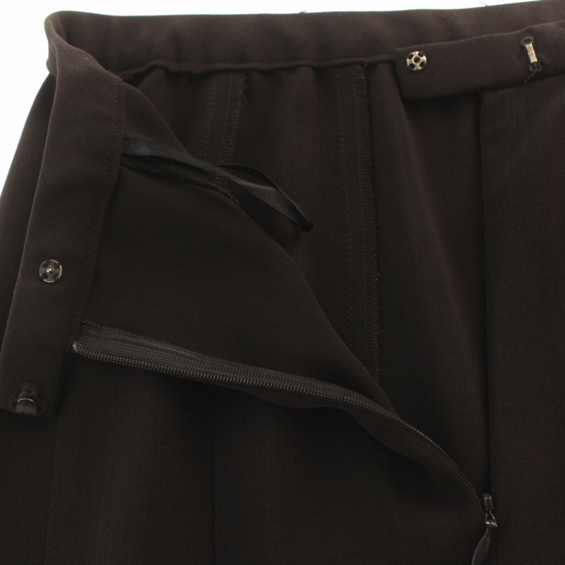  Leilian Leilian slacks pants stretch Zip fly waist rubber 9 M tea Brown /BB lady's 