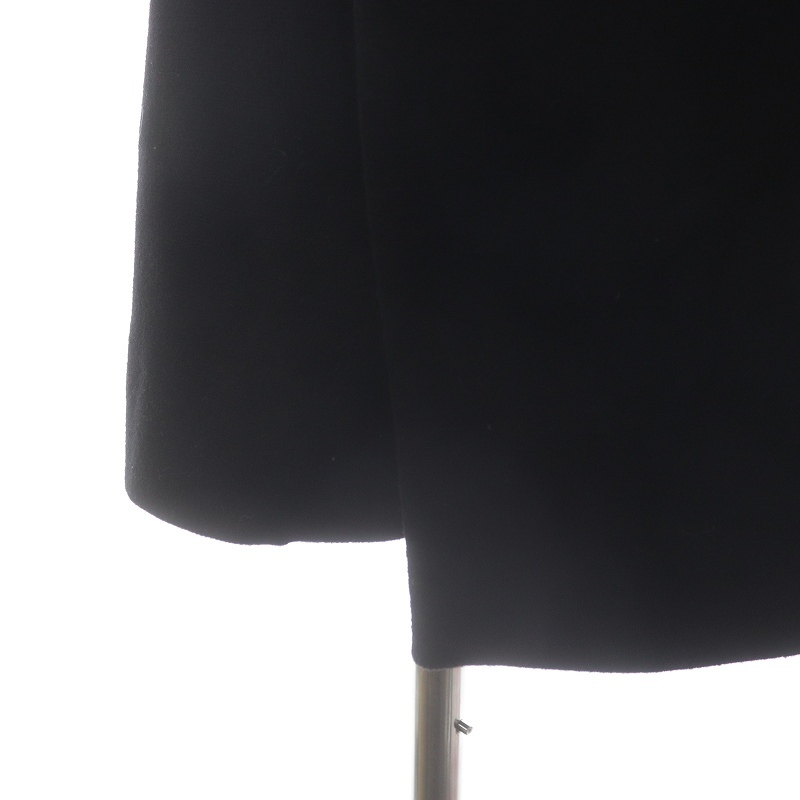  Balenciaga BALENCIAGA LAP One-piece knee height U neck short sleeves gold button hanger attaching wool silk .XXS black 436505 TKK19 /SI17