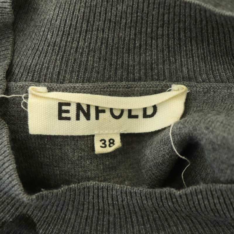 エンフォルド ENFOLD ペイントデザインニット セーター 長袖 38 グレー マルチカラー /NR ■OS ■SH レディース_画像3