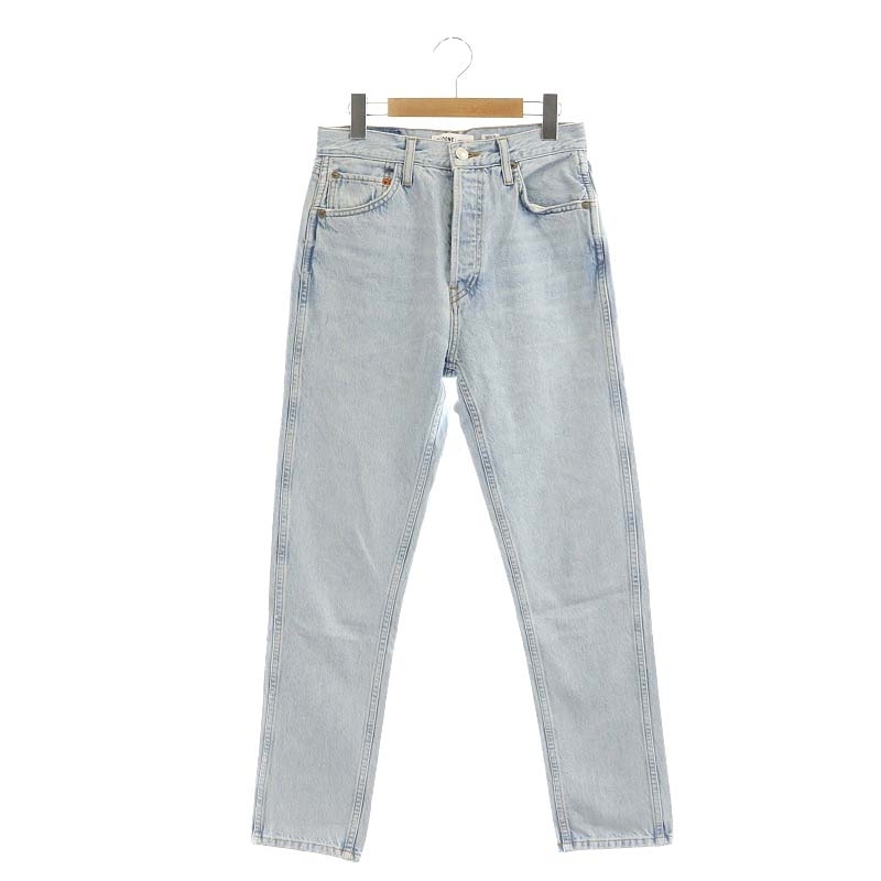 リダン RE DONE 50s cigarette pant デニムパンツ ジーンズ ボタンフライ コットン 26 M 青 ブルー /YQ ■OS レディース_画像1