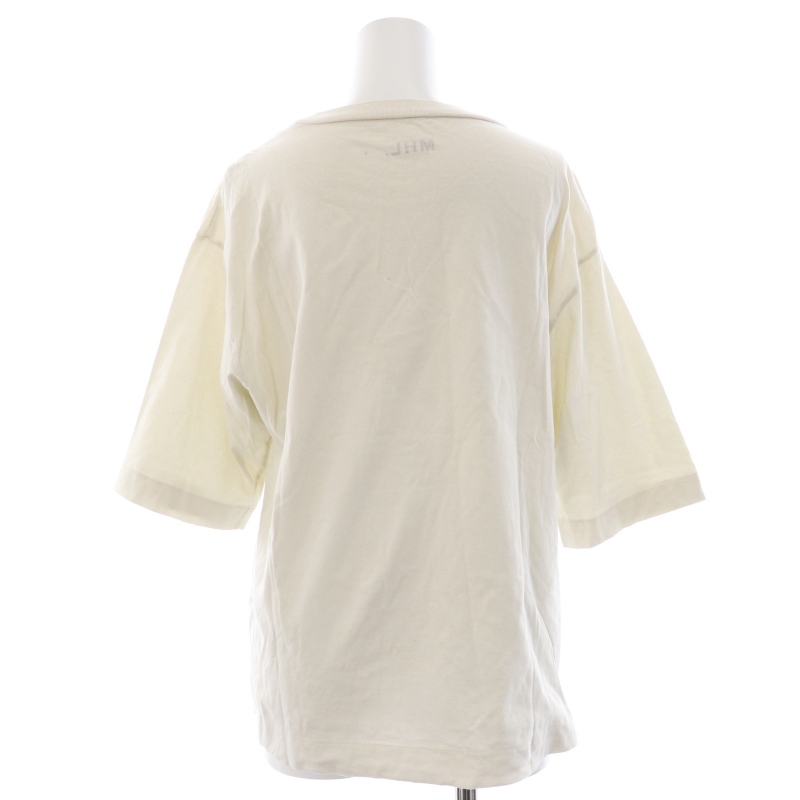 マーガレットハウエル MHL. Tシャツ カットソー 半袖 胸ポケット 2 M ライトベージュ /KQ レディース_画像3