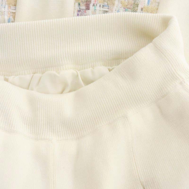 チェスティ Chesty ツイードニットスカート フレア 切替 ロング F 白 ホワイト /HK ■OS レディース_画像5