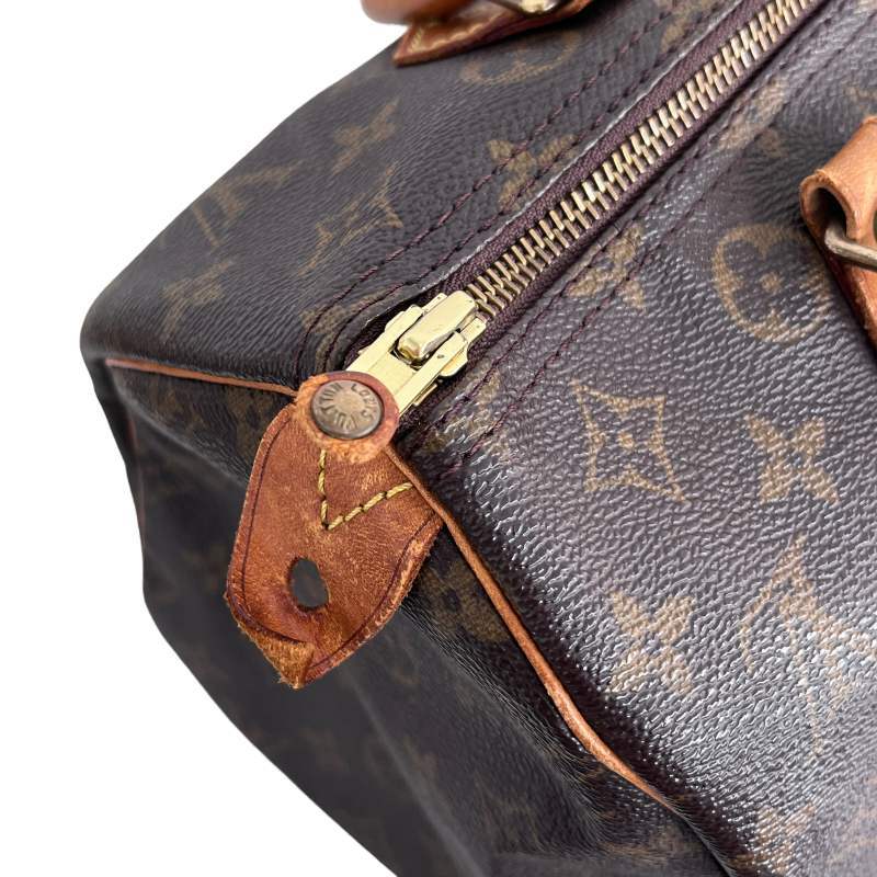 ルイヴィトン LOUIS VUITTON モノグラム スピーディー 25 ハンドバッグ ブラウン 茶 M41528 レディース_画像5