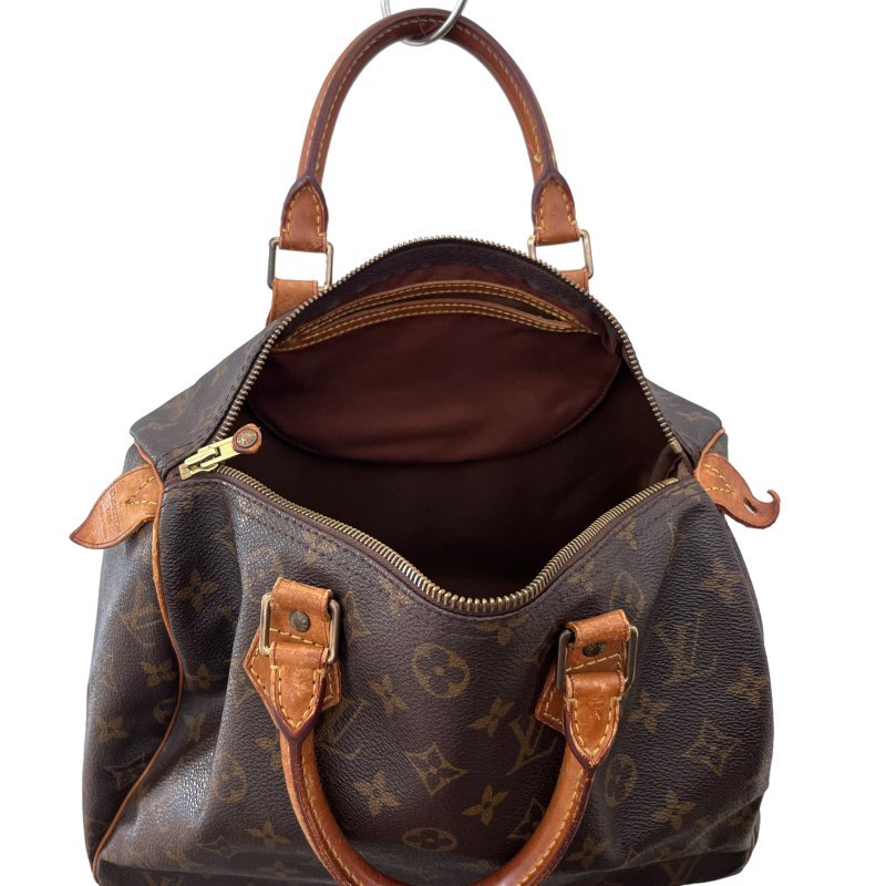 ルイヴィトン LOUIS VUITTON モノグラム スピーディー 25 ハンドバッグ ブラウン 茶 M41528 レディース_画像9