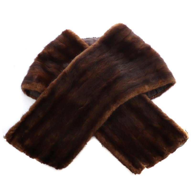  tippet muffler mink fur fur tea Brown /IR #GY11 lady's 