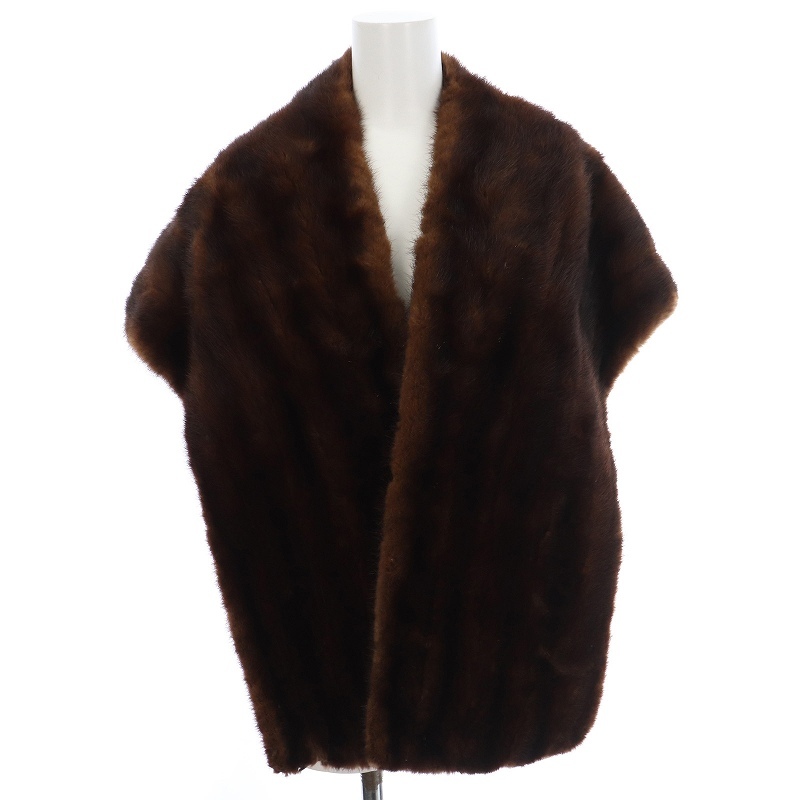  tippet muffler mink fur fur tea Brown /IR #GY11 lady's 