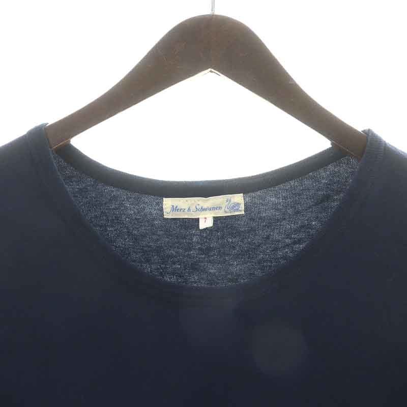 メルツベーシュヴァーネン Merz b. Schwanen Tシャツ カットソー 半袖 クルーネック 7 XL 紺 ネイビー /NW19 メンズ_画像3