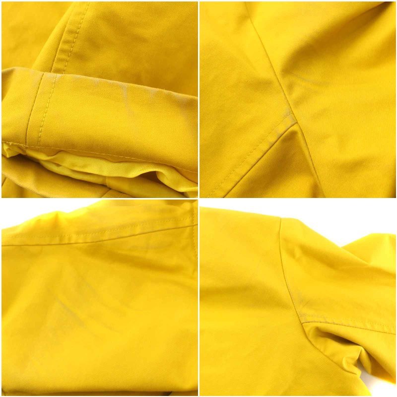 ドゥロワー Drawer コート ロング ジップアップ フード オーバーサイズ 絹 シルク 36 S 黄色 イエロー /NW5 レディース_画像8