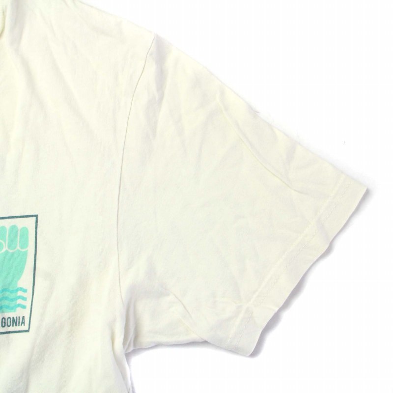 パタゴニア Patagonia 19FW Tシャツ カットソー 半袖 クルーネック ロゴ XS 白 ホワイト /XZ ■GY30 メンズ_画像4
