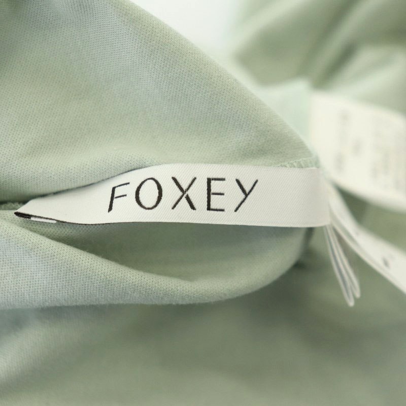 フォクシー FOXEY 40805 コントロールC Tシャツ 半袖 カットソー 刺繍 38 ライトグリーン /NR ■OS レディース_画像3