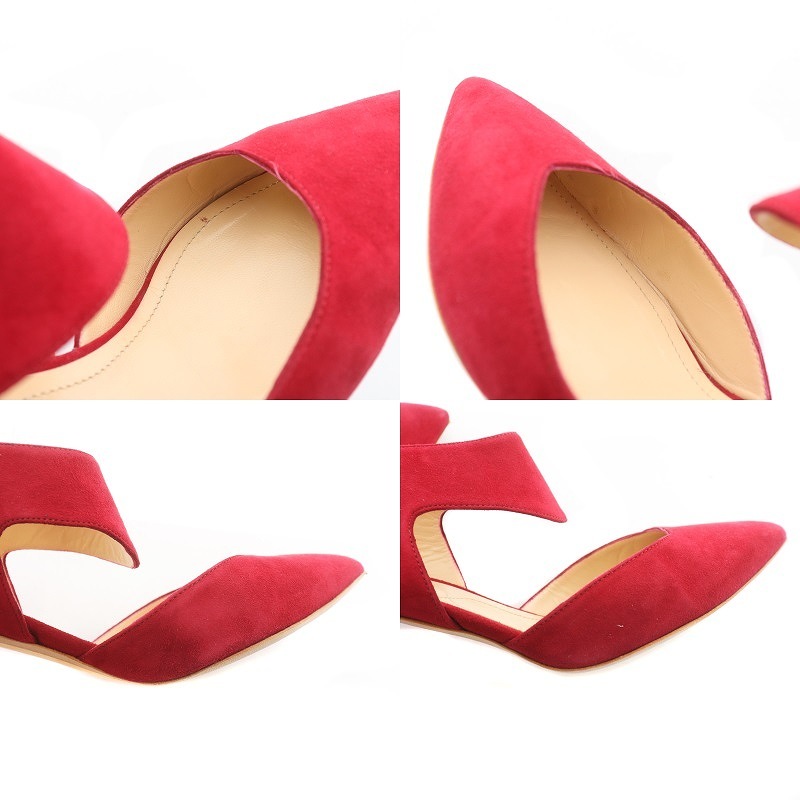  Nicholas car k wood Nicholas Kirkwood Italy made pumps ankle strap suede original leather 38 24.0 red red 