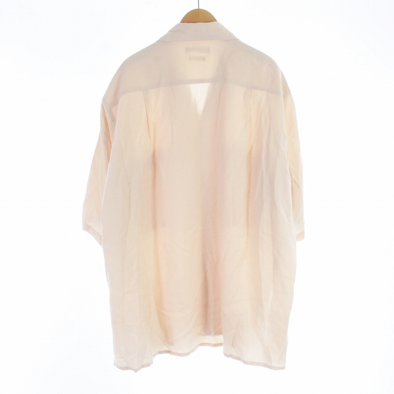 ヨーク YOKE ワイドフィットオープンカラーシャツ WIDE FIT OPEN COLLAR SHIRTS カジュアル 半袖 3 L ピンクベージュ /SI12 メンズ_画像2