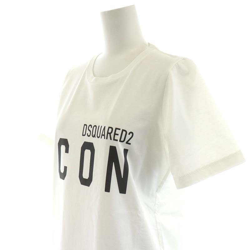  не использовался товар Dsquared DSQUARED2 футболка cut and sewn короткий рукав Logo XXS белый белый /AN29 #GY29 женский 