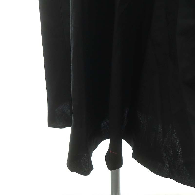 未使用品 エルフランク ELFRANK フリルスリーブワンピース ロング 七分袖 F 黒 ブラック /HK ■OS レディース_画像7