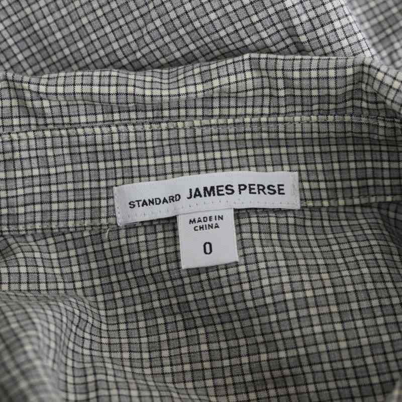 ジェームスパース JAMES PERSE STANDARD チェック柄 長袖シャツ コットン 0 グレー /HS ■OS メンズ_画像3