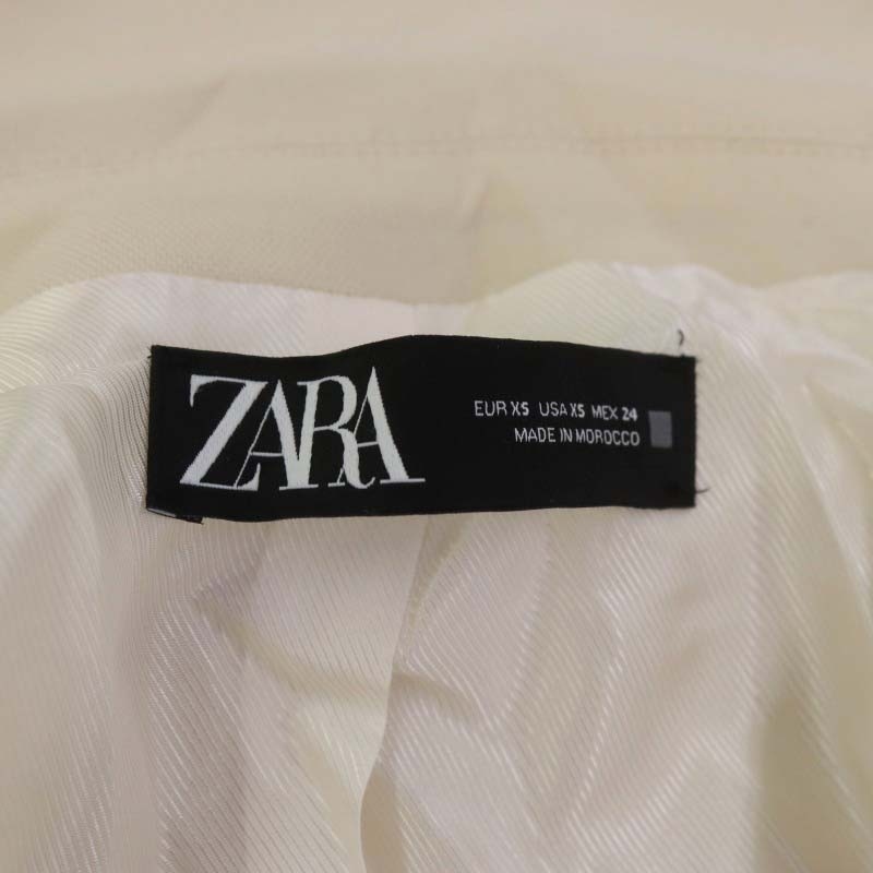 ザラ ZARA ダブルジャケット テーラードジャケット 薄手 総裏地 USA XS ライトベージュ /CX ■OS レディース_画像3