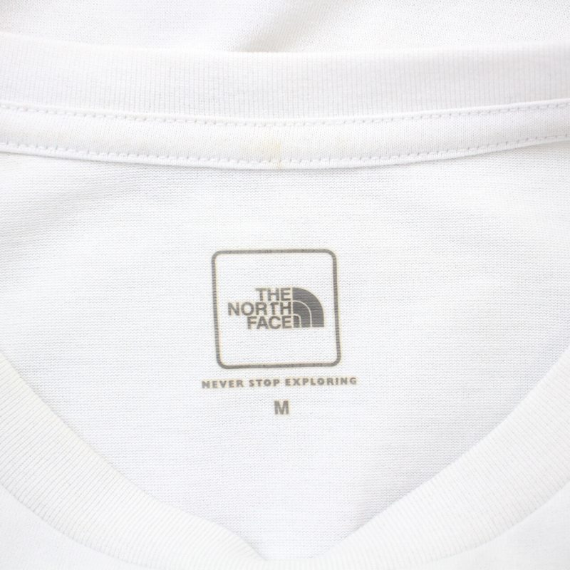 ザノースフェイス ショートスリーブビッグメッシュティー Tシャツ カットソー クルーネック 半袖 ロゴプリント M 白 ホワイト NT31720_画像3