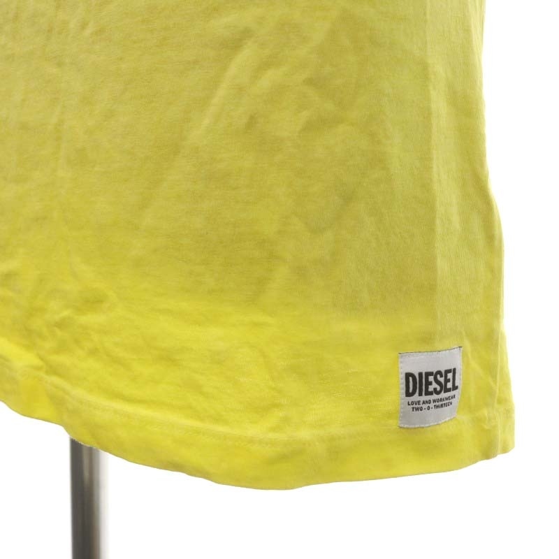 ディーゼル DIESEL Vネック Tシャツ カットソー 半袖 コットン 黄色 イエロー /CX ■OS レディース_画像6