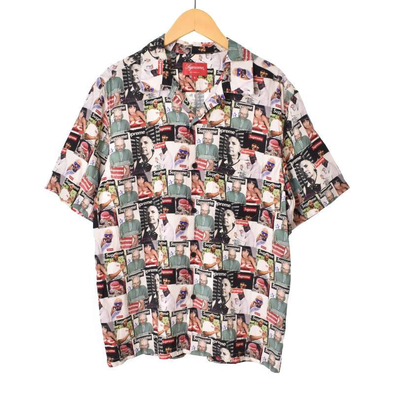 シュプリーム SUPREME 23SS Magazine S/S Shirt MULTI マガジンシャツ オープンカラーシャツ 半袖 開襟 S マルチカラー メンズ