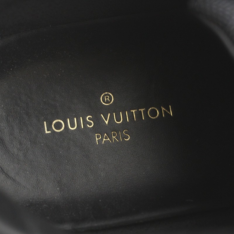 ルイヴィトン LOUIS VUITTON スニーカー シューズ ダミエ スエード 5 24.5cm 黒 ブラック カーキ GO0167 /AQ ■GY18 メンズ_画像4